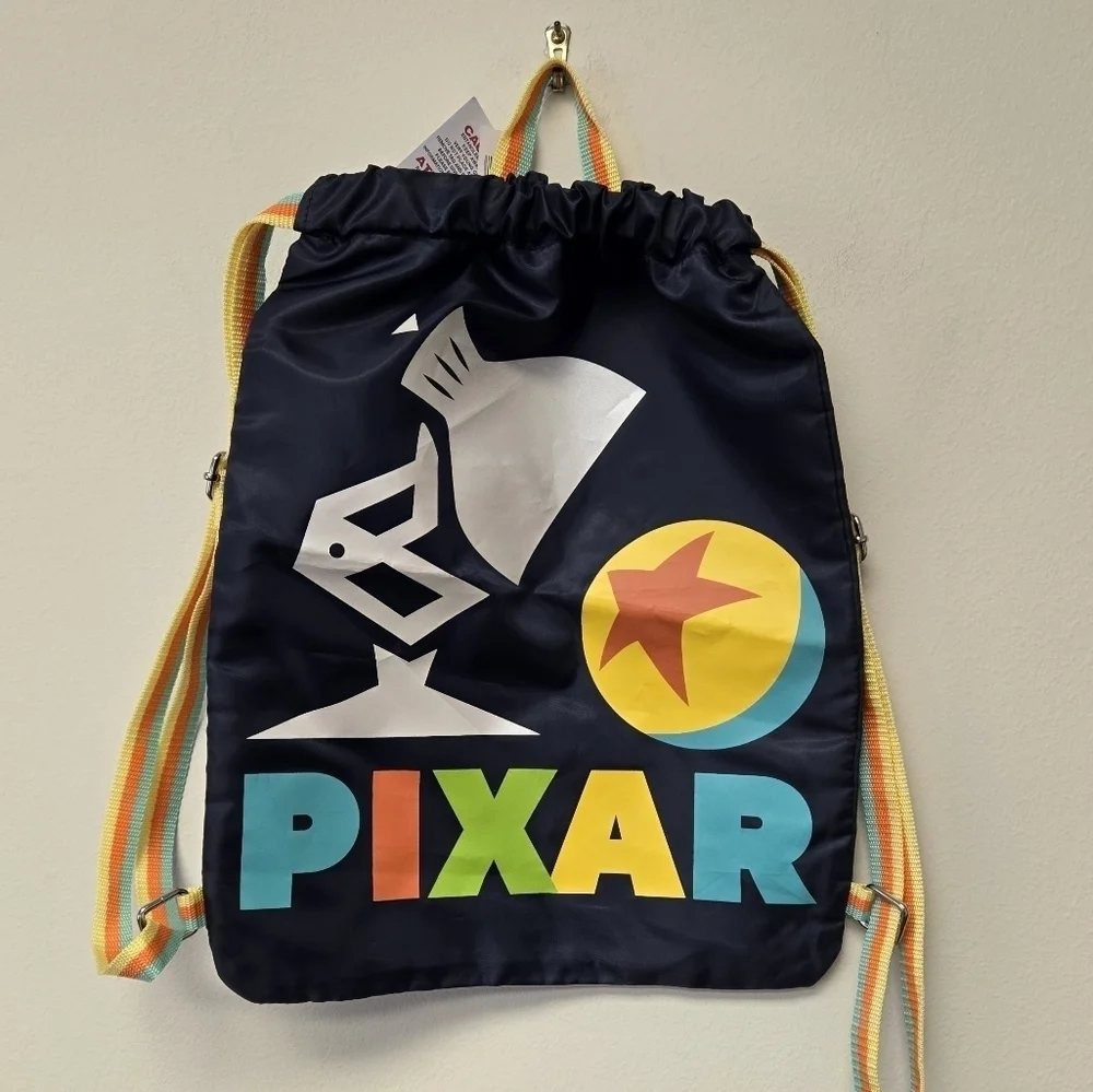 Disney Parks Pixar Lamp and Ball Drawstring Backpack